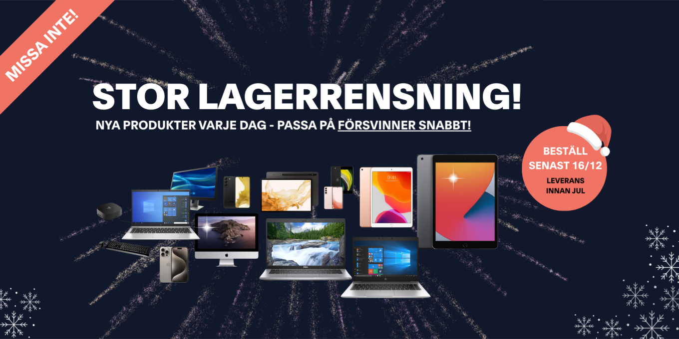 Lagerrensning på laptop,skärm,ipad,mobil