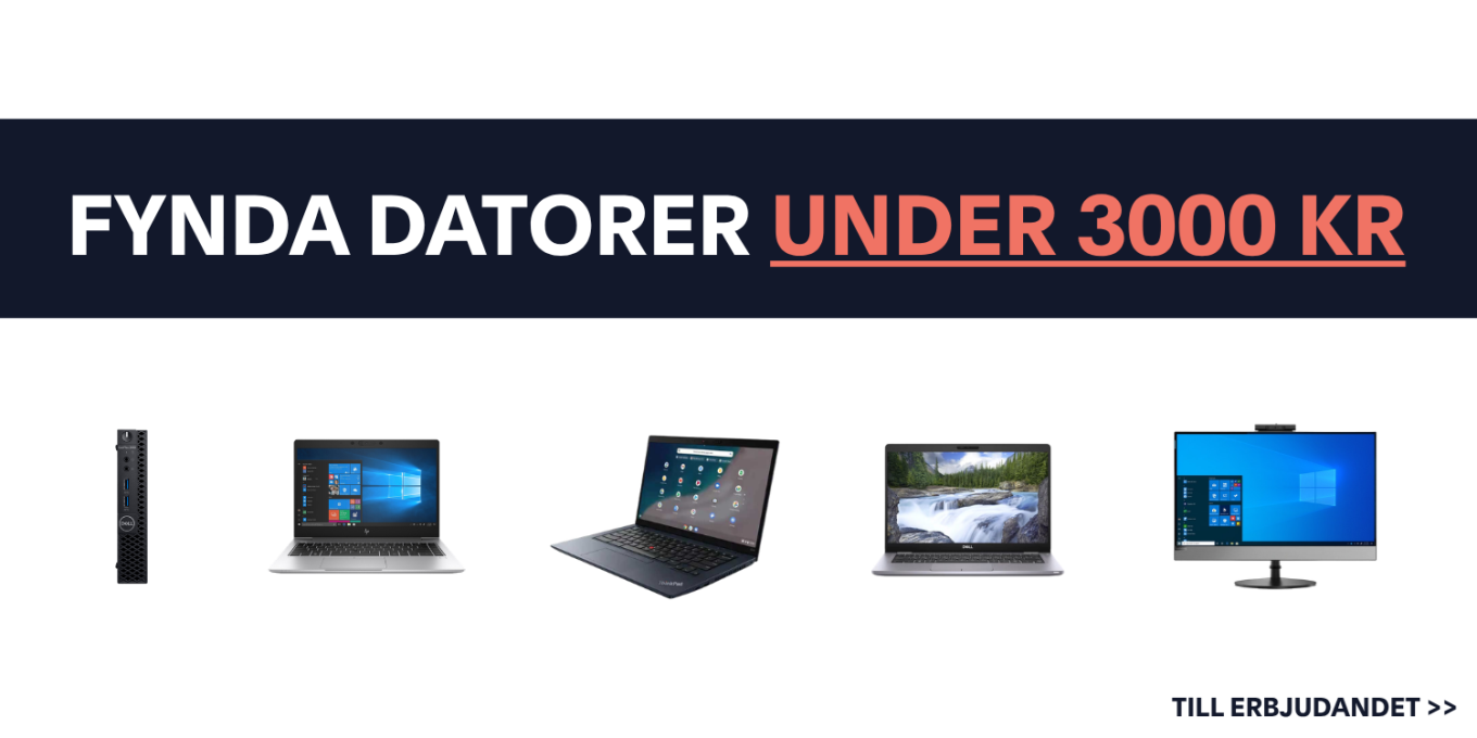 Fynda datorer under 3000 kr, inrego