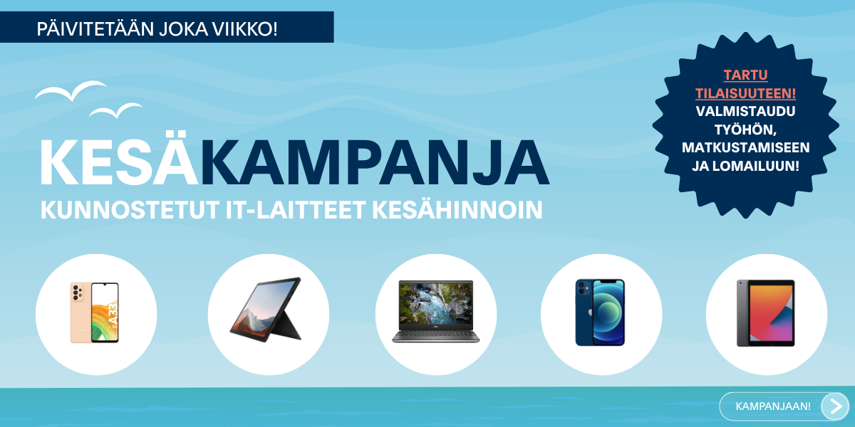 Kunnostetut IT-laitteet kesähinnoin