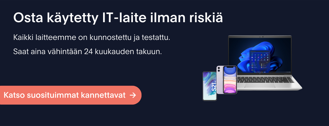 Käytetyt kannettavat takuulla