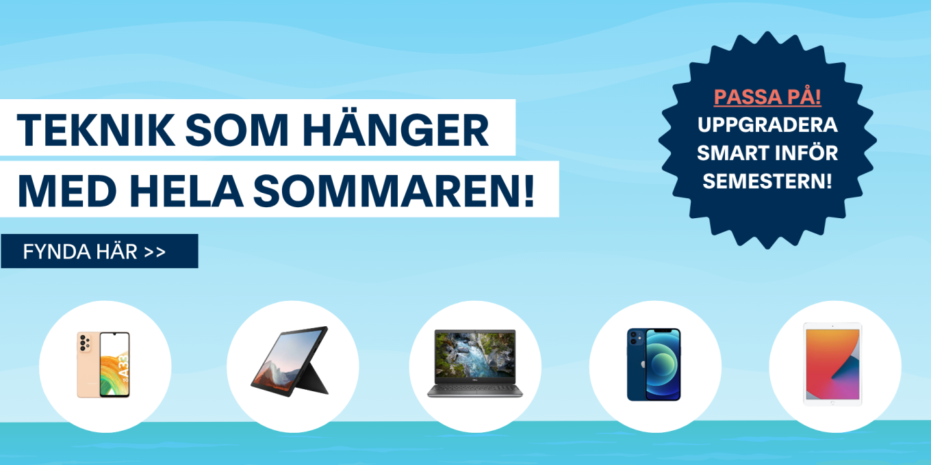 Uppgradera smart till semestern med laptops, surfplattor och mobiler