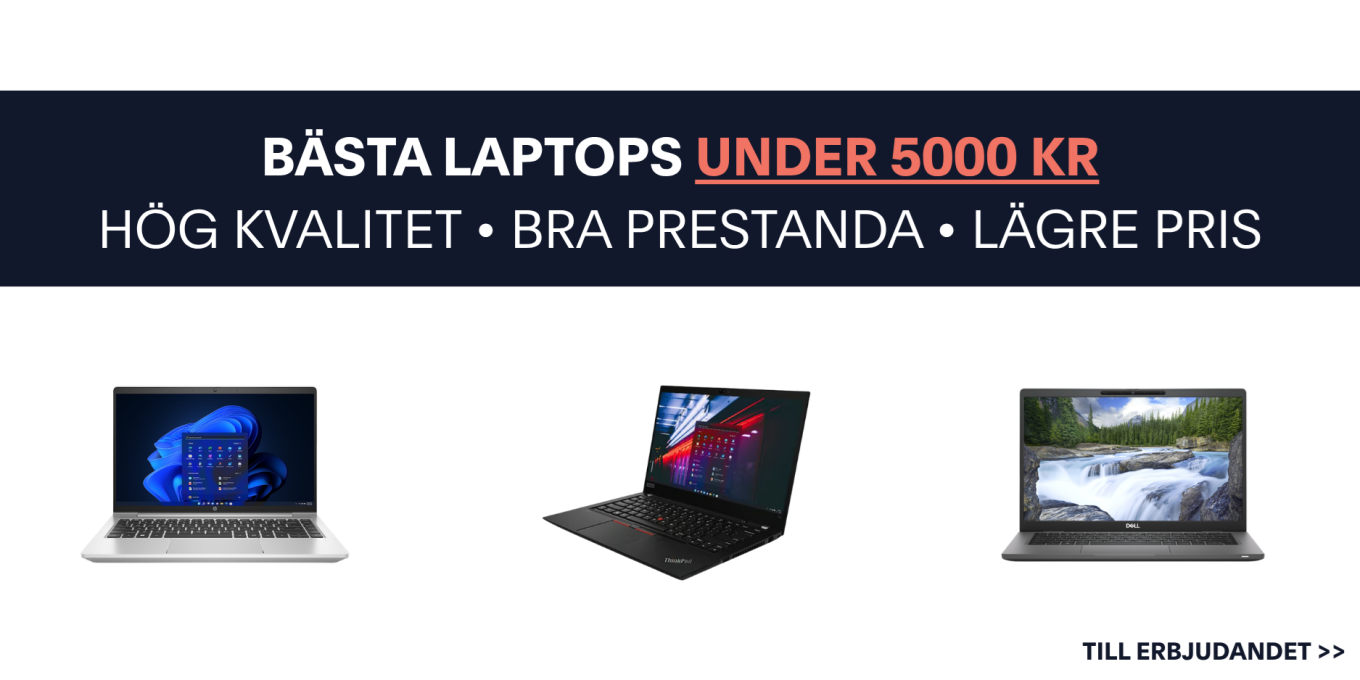 Bästa begagnade laptops under 5000 kr
