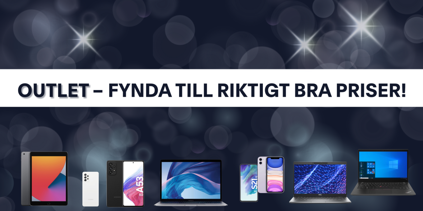 Inrego, fynda dator, mobil, skärm, tillbehör i vår outlet till bra priser