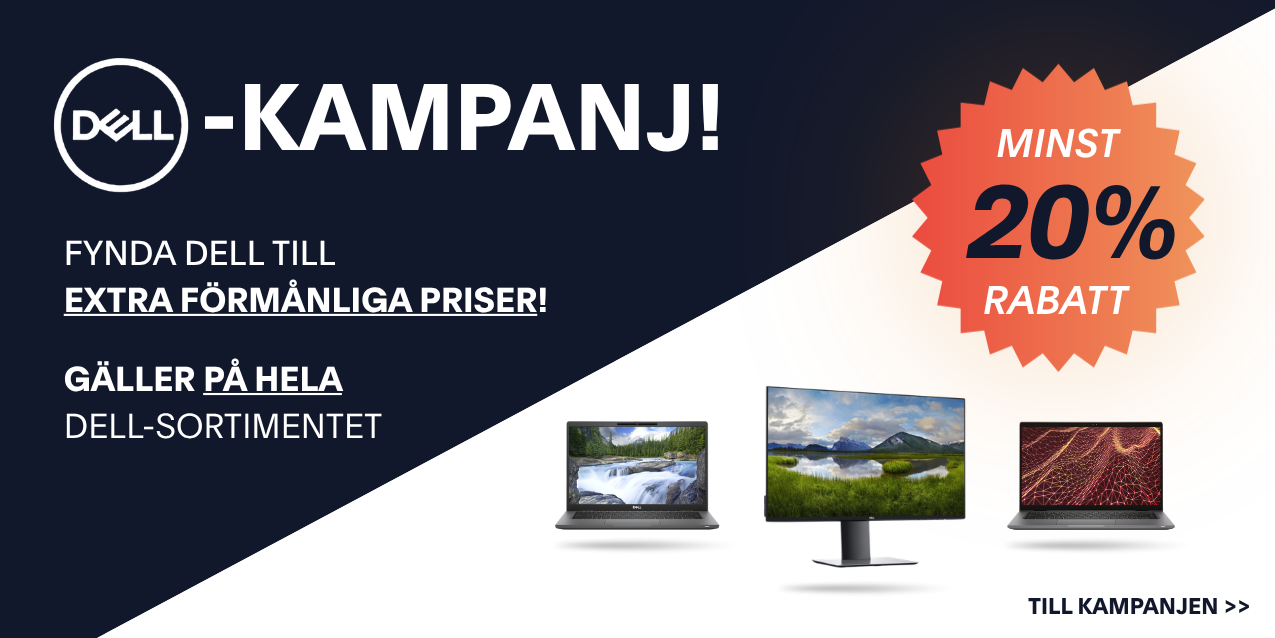 Dell-kampanj med minst 20% rabatt på hela Dell-sortimentet