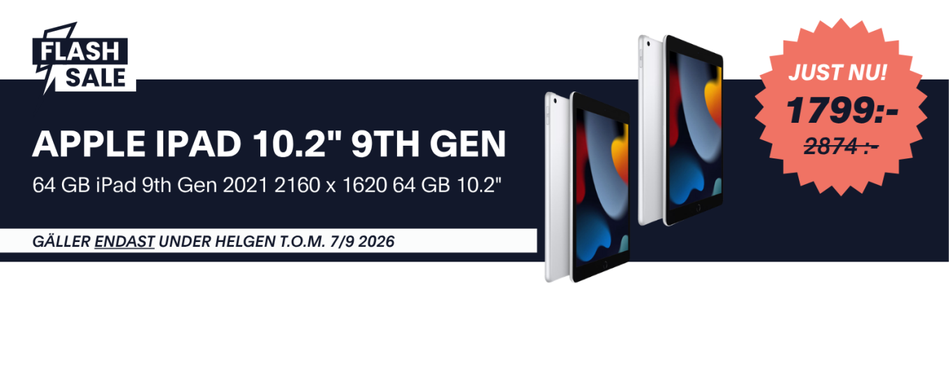 APPLE IPAD 10.2" 9TH GEN (2021) WI-FI 1299kr