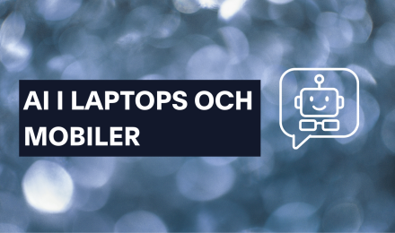 AI i laptop och mobil