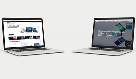 två datorer från Inrego