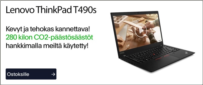 Lenovo ThinkPad T490s on kevyt ja tehokas kannettava tietokone, joka on suunniteltu erityisesti liikkuvalle työntekijälle.