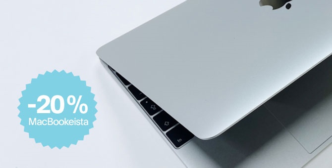 Kaikki MacBook Airit ja Prot nyt -20 %!