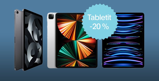 Kaikki tabletit -20 % viikonlopun ajan